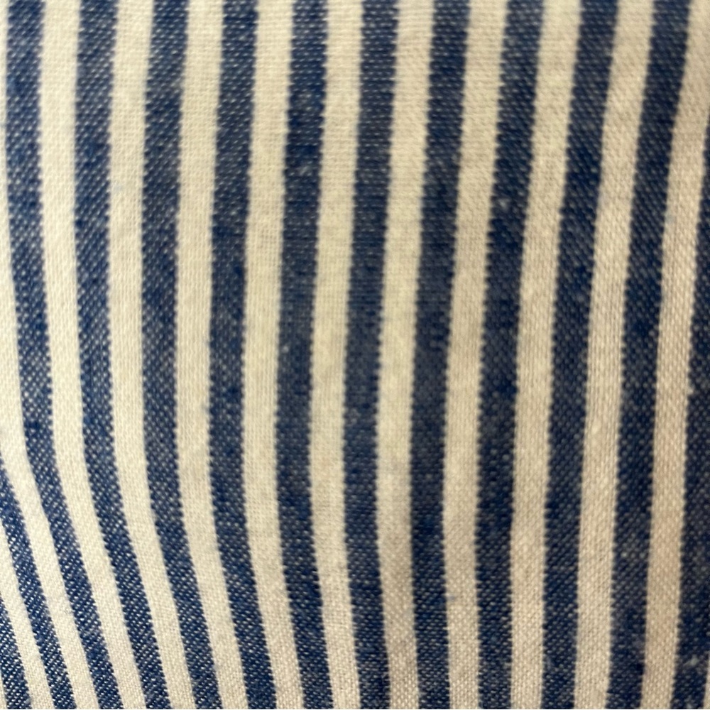 J. Crew Factory Engineer Striped Shell Tank Top Blue White Linen Sleeveless - 2 - Picture 5 of 10